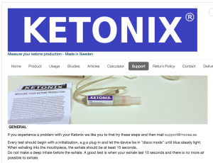 Ketonix website